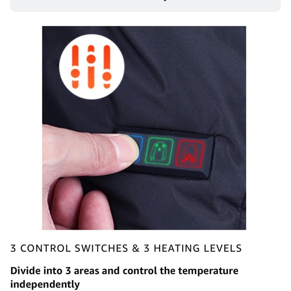 Heated Vest for Women Men,USB, Black, power bank￼not included - Picture 3 of 9